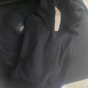 ALO Yoga Black Ribbed Pants